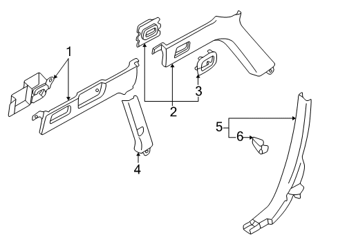 2001 Audi Allroad Quattro Interior Trim - Quarter Panels