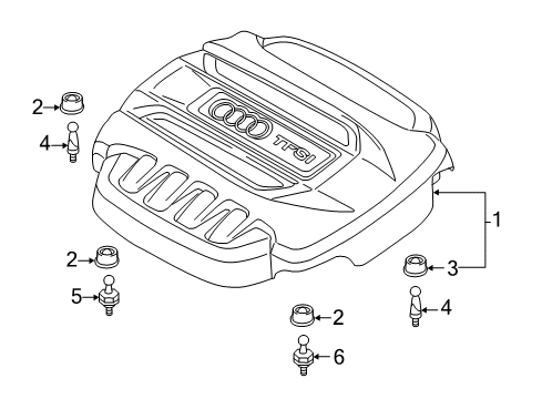 2016 Audi S3 Engine Appearance Cover