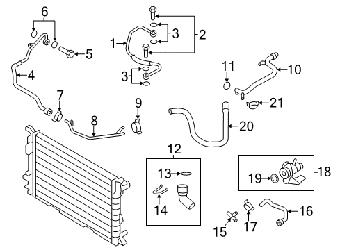 2014 Audi A4 Hoses, Lines & Pipes