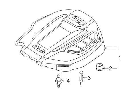 2018 Audi A5 Quattro Engine Appearance Cover