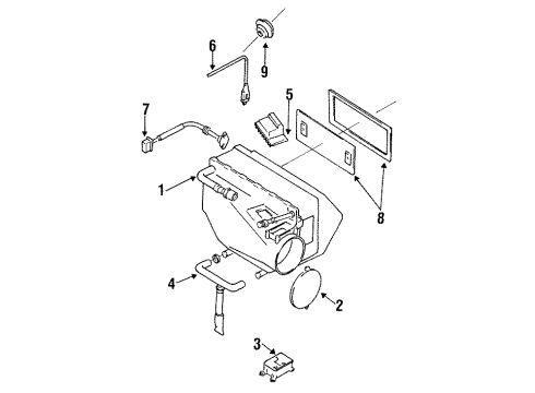 1995 Audi S6 A/C Evaporator Components