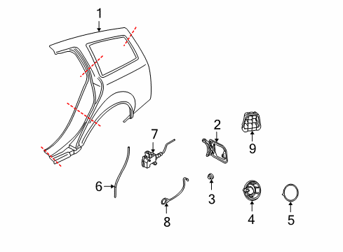 2004 Audi S4 Quarter Panel & Components