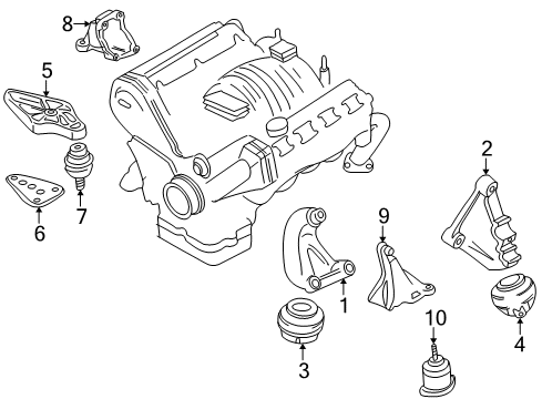 1997 Audi A8 Engine & Trans Mounting