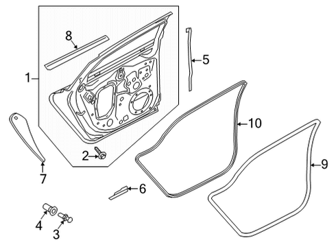 2021 Audi RS6 Avant Door & Components, Body Diagram 2