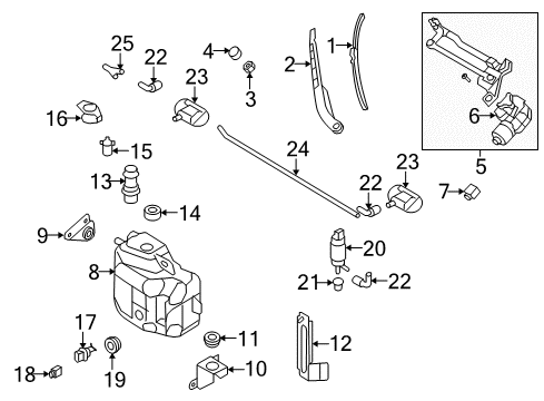 2012 Audi R8 Wiper & Washer Components