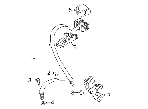 2018 Audi RS7 Seat Belt