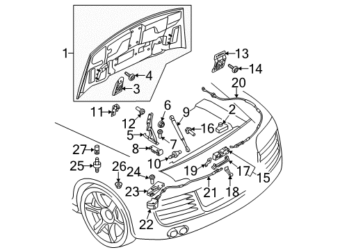 2015 Audi R8 Engine Lid & Components