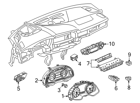 2021 Audi S4 A/C & Heater Control Units