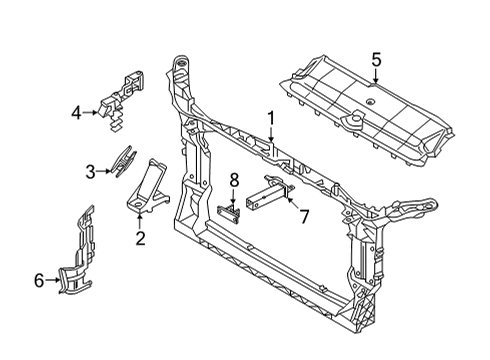 2022 Audi RS7 Sportback Radiator Support