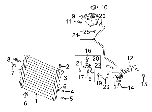 2007 Audi Q7 Radiator & Components