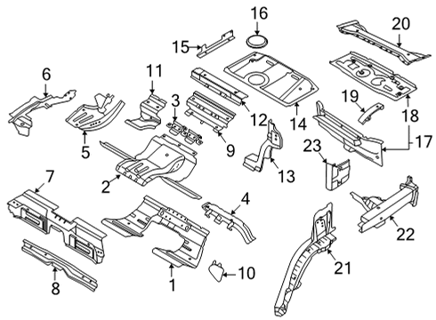 2022 Audi e-tron GT Rear Floor & Rails