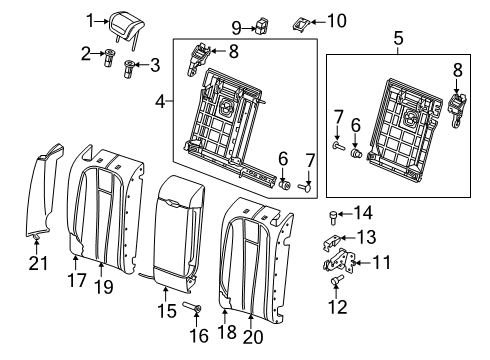 2022 Audi A5 Sportback Rear Seat Components