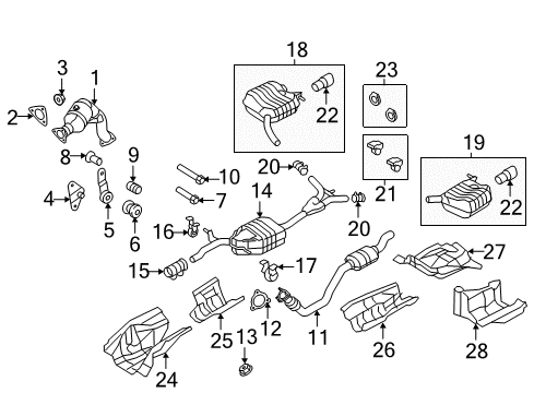 2010 Audi A4 Quattro Exhaust Components Diagram 2