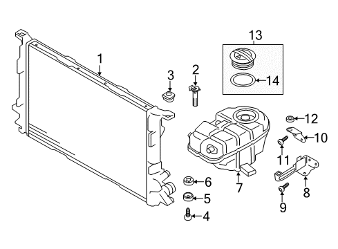 2015 Audi A7 Quattro Radiator & Components, Water Pump Diagram 2