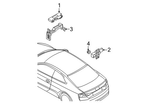 2023 Audi A5 Quattro Keyless Entry Components Diagram 2