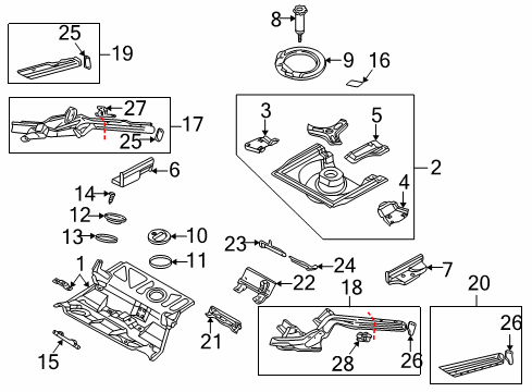 2005 Audi Allroad Quattro Rear Body - Floor & Rails