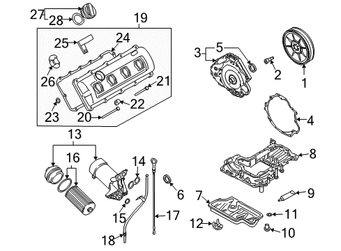 2004 Audi S4 Cover Diagram for 079-103-708-B