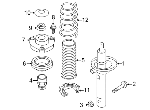 2015 Audi A3 Struts & Components - Front