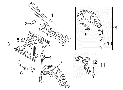 2018 Audi TT RS Quattro Inner Structure - Quarter Panel