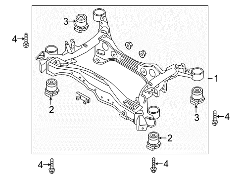 2021 Audi S4 Suspension Mounting - Rear