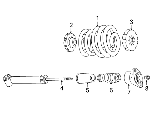 2004 Audi S4 Shocks & Components - Rear