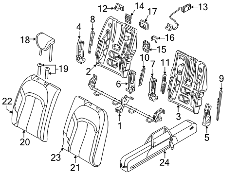 2015 Audi A3 Rear Seat Components