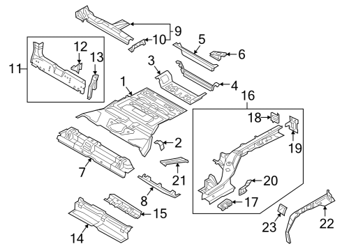 2024 Audi Q8 e-tron Rear Floor & Rails