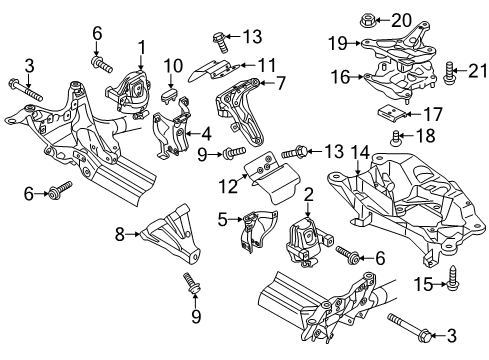 2015 Audi A6 Quattro Engine & Trans Mounting