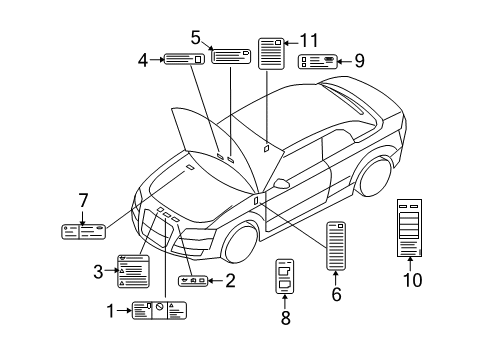 2007 Audi S4 Information Labels