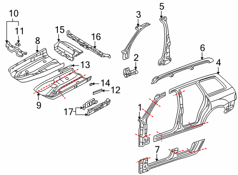 1998 Audi A4 Quattro Floor & Rails, Uniside