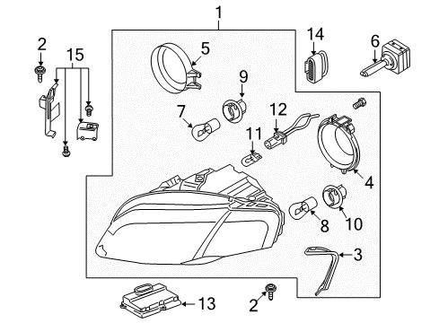 2007 Audi A4 Quattro Bulbs Diagram 8