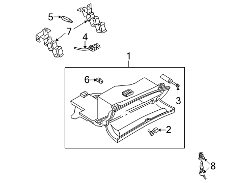 1998 Audi A6 Quattro Glove Box