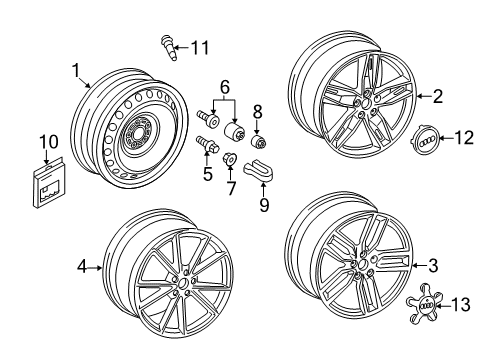 2020 Audi A3 Quattro Wheels, Covers & Trim