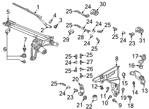 2022 Audi A6 allroad Wiper & Washer Components