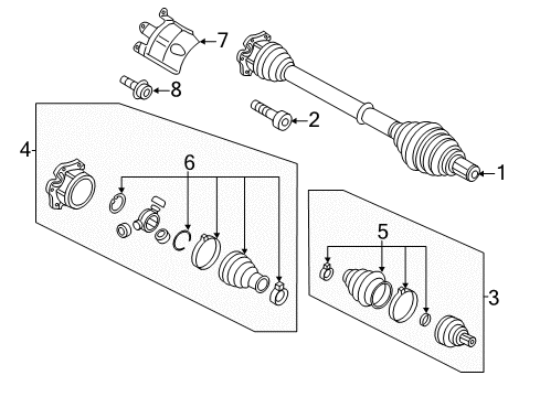 2017 Audi S5 Drive Axles - Front