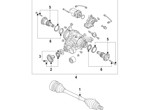 2022 Audi S6 Rear Axle, Differential, Drive Axles, Propeller Shaft Diagram 2