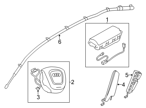 2014 Audi A4 Air Bag Components