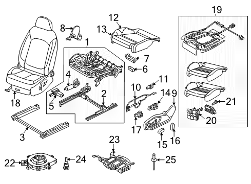 2023 Audi Q7 Front Seat Components