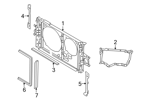 1999 Audi A8 Quattro Radiator Support