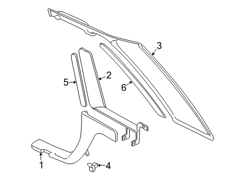 2001 Audi A8 Quattro Interior Trim - Quarter Panels