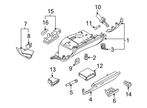 2010 Audi S5 Glove Box