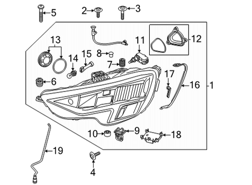 2022 Audi A3 Lower Control Arm Diagram for 5WA-505-311-A