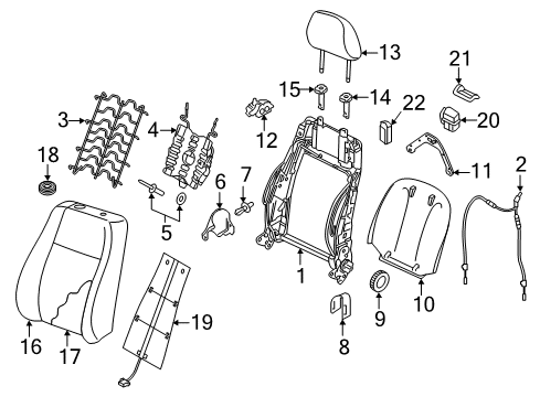 2015 Audi A3 Front Seat Components