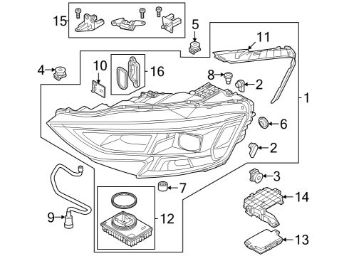 2022 Audi S8 Headlamp Components