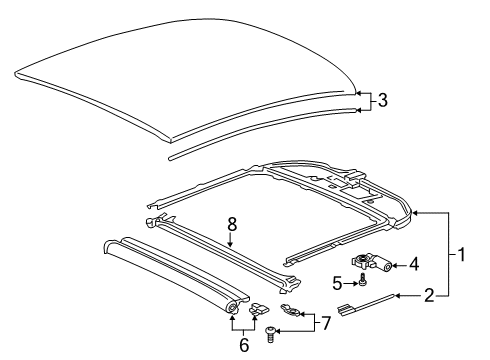 2021 Audi S8 Sunroof, Body Diagram 2