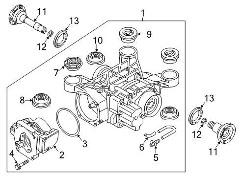 2018 Audi TT RS Quattro Axle & Differential - Rear