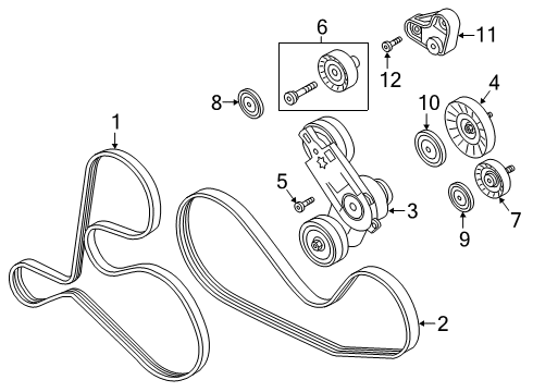 2020 Audi A8 Quattro Belts & Pulleys