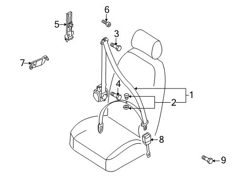 2014 Audi A4 Seat Belt