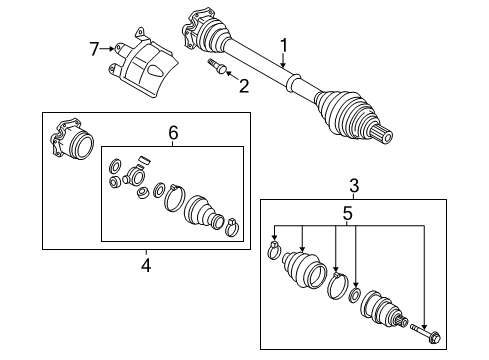 2015 Audi S8 Drive Axles - Front