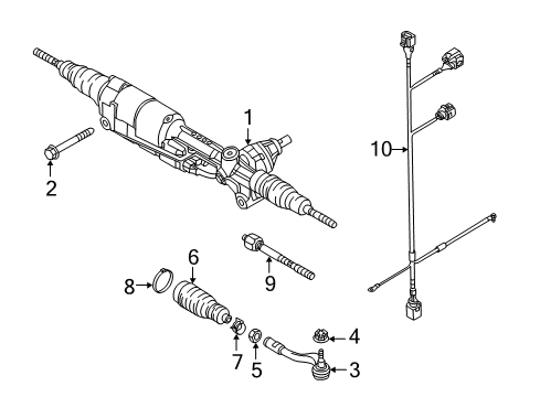 2014 Audi A7 Quattro Steering Column & Wheel, Steering Gear & Linkage Diagram 3